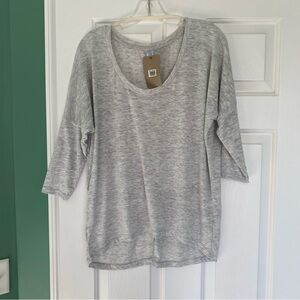 Grey Heather Long Sleeve Top